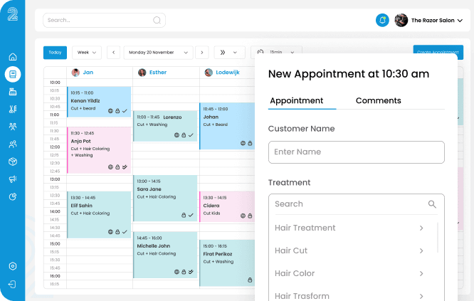 Online Calendar Screenshot