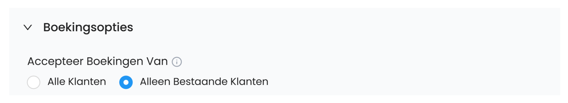 Instellen van klantenstop in Book2Gather